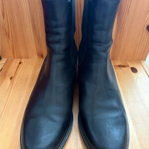 Stuart Weitzman Bootie Black Leather Chelsea Ankle Boots size US 8.5M